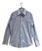 Vivienne Westwood manヴィヴィアン ウェストウッド マン）の古着「オーブ刺繍ストライプシャツ」｜ブルー