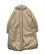 CLANEクラネ）の古着「BALLOON HOODIE LONG DOWN COAT」｜ベージュ
