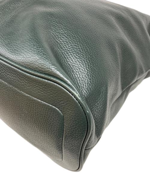 HINC NUNC（ヒンクヌンク）HINC NUNC (ヒンクヌンク) ONE HANDLE SHOULDER LEATHER TOTE BAG グリーンの古着・服飾アイテム