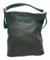 HINC NUNC（ヒンクヌンク）の古着「ONE HANDLE SHOULDER LEATHER TOTE BAG」｜グリーン