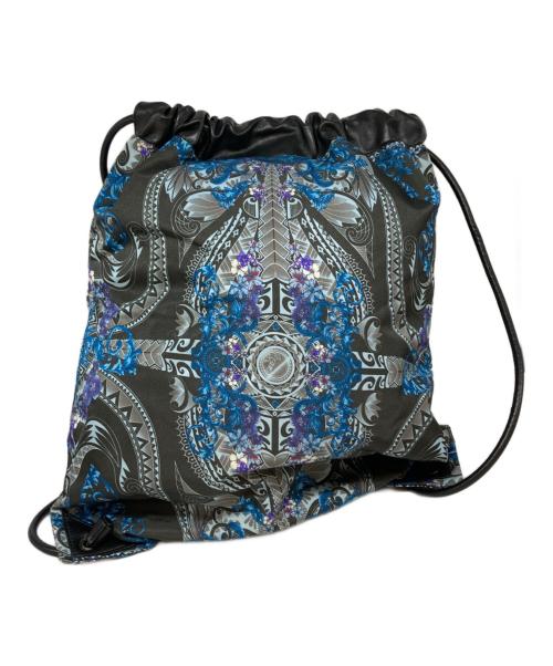 VERSACE（ヴェルサーチェ）VERSACE (ヴェルサーチェ) スカーフ柄ナップサック ブルーの古着・服飾アイテム