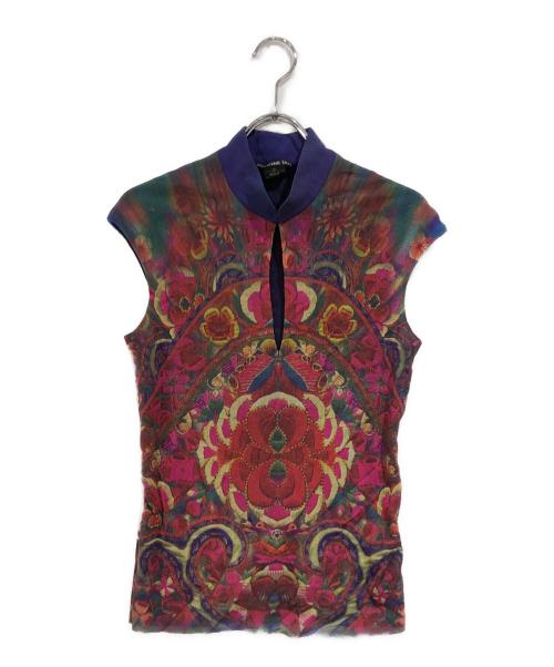 VIVIENNE TAM（ヴィヴィアンタム）VIVIENNE TAM (ヴィヴィアンタム) ノースリーブ総柄カットソー レッド サイズ:SIZE 1の古着・服飾アイテム