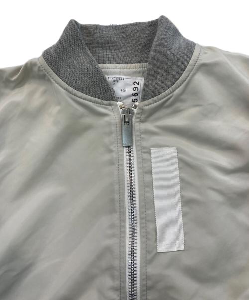 sacai（サカイ）sacai (サカイ) ナイロンツイルブルゾンMA-1 グレー サイズ:SIZE Sの古着・服飾アイテム