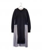 sacaiサカイ）の古着「スウェットドッキングシャツワンピースカラー」｜ネイビー×ブルー