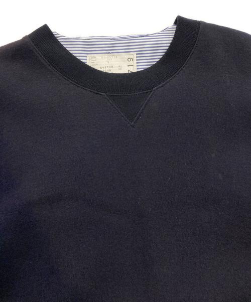 sacai（サカイ）sacai (サカイ) スウェットドッキングシャツワンピースカラー ネイビー×ブルー サイズ:SIZE 3の古着・服飾アイテム