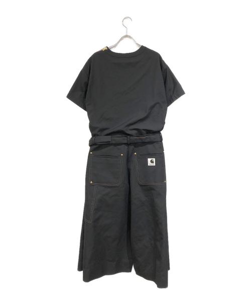 sacai（サカイ）sacai (サカイ) CarHartt (カーハート) 24ssボンディング ドレス ブラック×ブラウン サイズ:3の古着・服飾アイテム