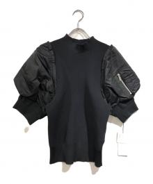 sacai（サカイ）の古着「ブラック パネル プルオーバー」｜ブラック