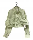 ntnエヌティーエヌ）の古着「クロップド シャツ」｜グリーン