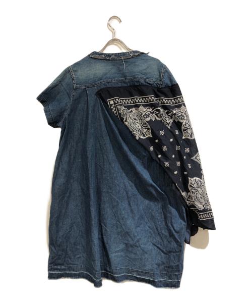 sacai（サカイ）sacai (サカイ) ドッキングデニムカットソーワンピース インディゴ サイズ:3の古着・服飾アイテム