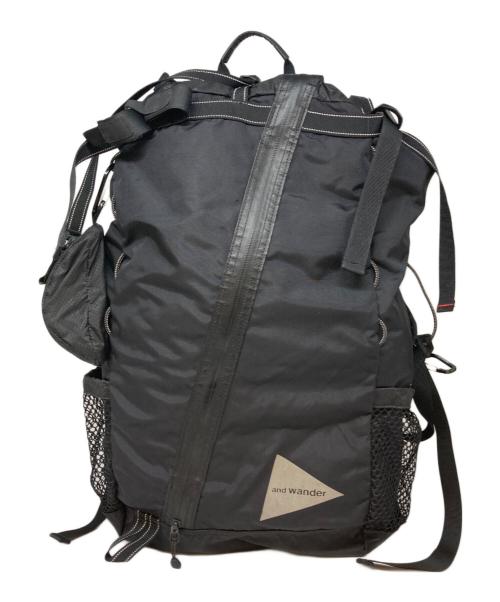 and wander（アンドワンダー）and wander (アンドワンダー) コーデュラナイロン防水バックパック ブラックの古着・服飾アイテム