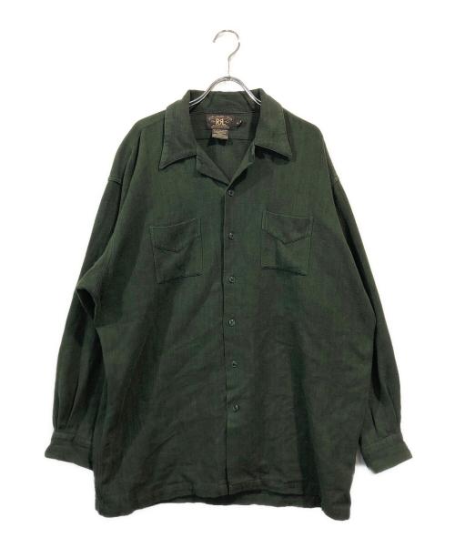 RRL（ダブルアールエル）RRL (ダブルアールエル) オープンカラーシャツ グリーン サイズ:SIZE Mの古着・服飾アイテム