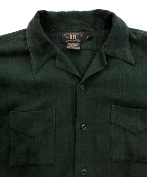 RRL（ダブルアールエル）RRL (ダブルアールエル) オープンカラーシャツ グリーン サイズ:SIZE Mの古着・服飾アイテム