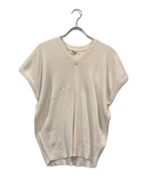 HERMES（エルメス）HERMES (エルメス) シルクブレンドニットベスト ホワイト サイズ:SIZE 36の古着・服飾アイテム