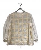 TOMORROW LAND collectionトゥモローランドコレクション）の古着「クロスフルール ペザントプルオーバー」｜ベージュ