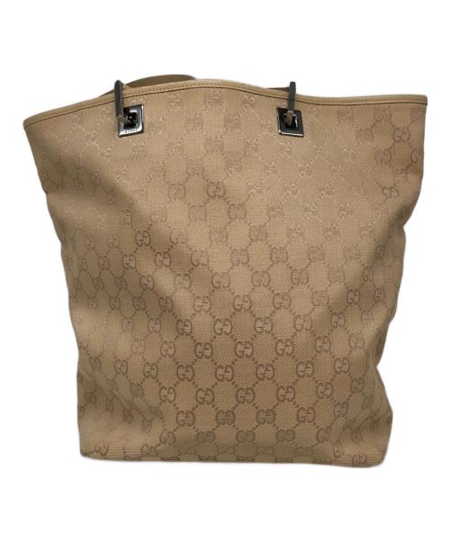 GUCCI（グッチ）GUCCI (グッチ) GGキャンバストートバッグ ベージュの古着・服飾アイテム