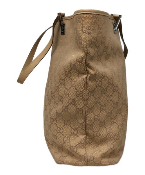GUCCI（グッチ）GUCCI (グッチ) GGキャンバストートバッグ ベージュの古着・服飾アイテム