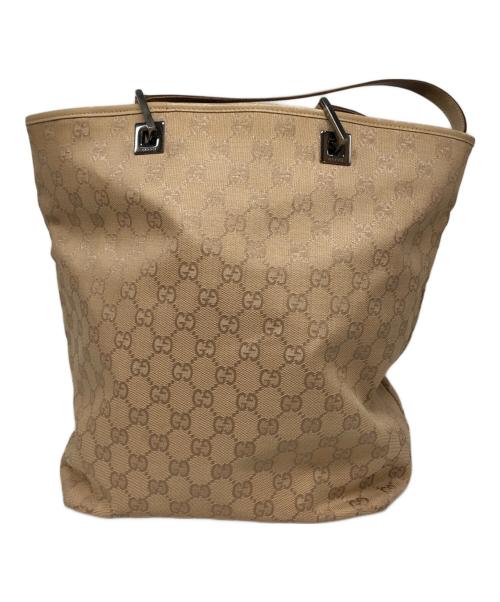 GUCCI（グッチ）GUCCI (グッチ) GGキャンバストートバッグ ベージュの古着・服飾アイテム