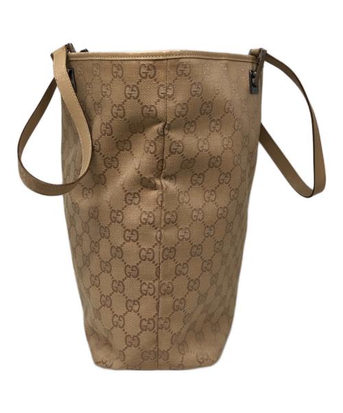 GUCCI（グッチ）GUCCI (グッチ) GGキャンバストートバッグ ベージュの古着・服飾アイテム