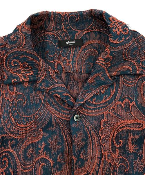 glamb（グラム）GLAMB (グラム) オープンカラーペイズリーシャツ グリーン サイズ:SIZE Sの古着・服飾アイテム