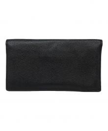 Maison Margiela（メゾンマルジェラ）の古着「4ステッチ グレインレザー 長財布」｜ブラック