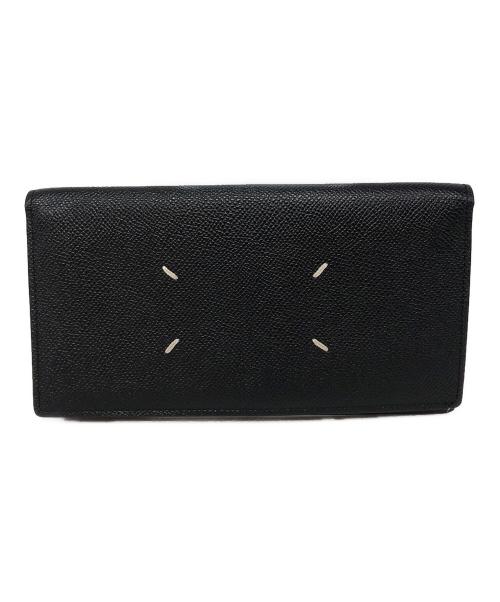 Maison Margiela（メゾンマルジェラ）Maison Margiela (メゾンマルジェラ) 4ステッチ グレインレザー 長財布 ブラックの古着・服飾アイテム