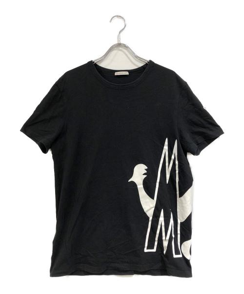 MONCLER（モンクレール）MONCLER (モンクレール) ロゴプリントTシャツ ブラック サイズ:SIZE Mの古着・服飾アイテム