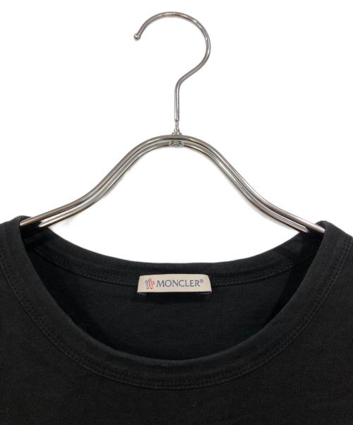 MONCLER（モンクレール）MONCLER (モンクレール) ロゴプリントTシャツ ブラック サイズ:SIZE Mの古着・服飾アイテム