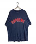 SUPREMEシュプリーム）の古着「Cracked Arc S/S Top」｜ネイビー