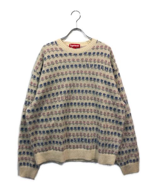 SUPREME（シュプリーム）Supreme (シュプリーム) フラワーメタリックセーター ホワイト サイズ:SIZE Lの古着・服飾アイテム