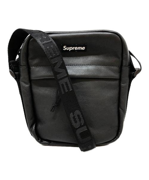 SUPREME（シュプリーム）Supreme (シュプリーム) Leather Shoulder Bag ブラックの古着・服飾アイテム