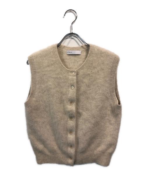 Noble（ノーブル）Noble (ノーブル) FOX/Caファーニットフロントボタンベスト ベージュ サイズ:なしの古着・服飾アイテム