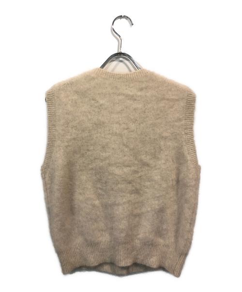 Noble（ノーブル）Noble (ノーブル) FOX/Caファーニットフロントボタンベスト ベージュ サイズ:なしの古着・服飾アイテム
