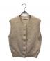 Noble（ノーブル）の古着「FOX/Caファーニットフロントボタンベスト」｜ベージュ
