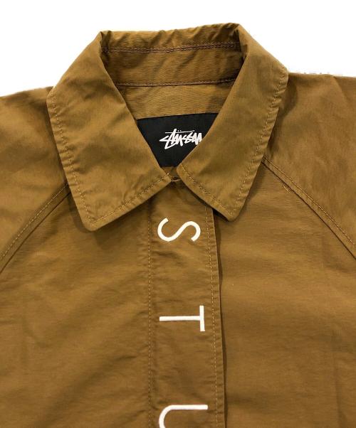 stussy（ステューシー）stussy (ステューシー) ナイロンステンカラージップコート ブラウン サイズ:SIZE Sの古着・服飾アイテム