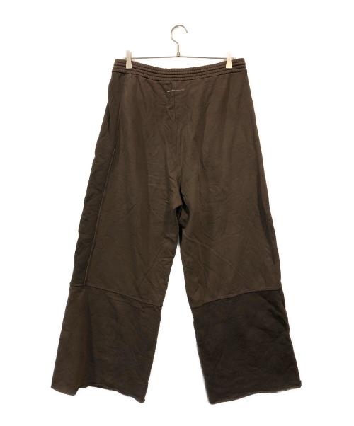 MM6 Maison Margiela（エムエムシックスメゾンマルジェラ）MM6 Maison Margiela (エムエムシックスメゾンマルジェラ) パッチワークカットオフスウェットパンツ ブラウン サイズ:SIZE Sの古着・服飾アイテム