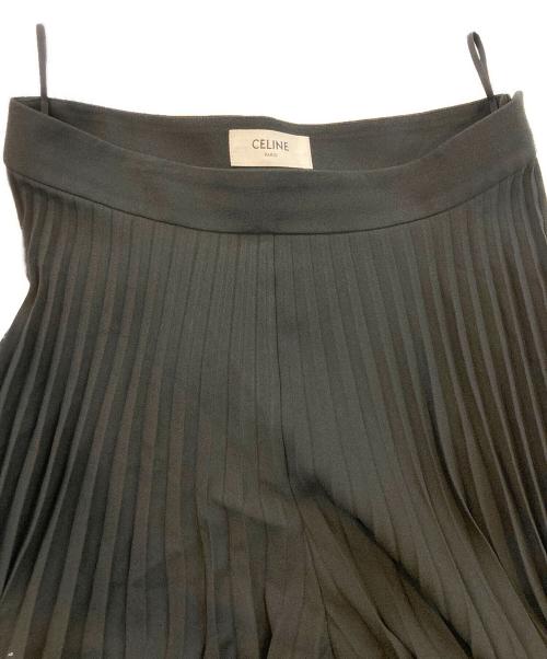 CELINE（セリーヌ）CELINE (セリーヌ) アコーディオン プリーツ ワイドパンツ ブラック サイズ:SIZE 38の古着・服飾アイテム