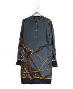 中古・古着通販】GUCCI (グッチ) ベルト付デニムシャツワンピース