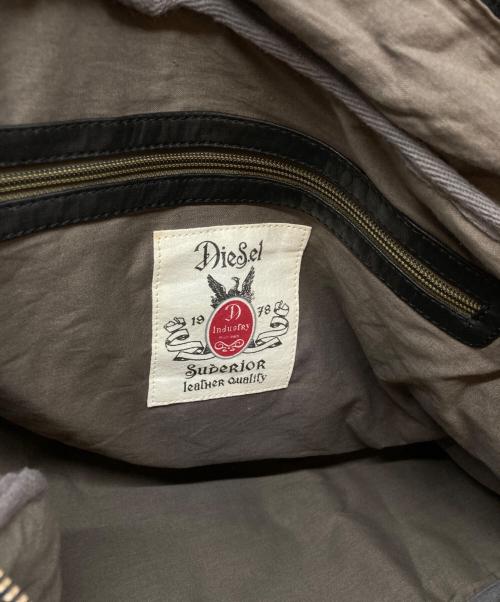 DIESEL（ディーゼル）DIESEL (ディーゼル) レザーボストンバッグ ブラックの古着・服飾アイテム