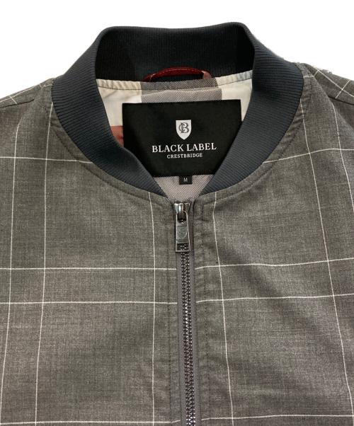 BLACK LABEL CRESTBRIDGE（ブラックレーベル クレストブリッジ）BLACK LABEL CRESTBRIDGE (ブラックレーベル クレストブリッジ) チェックブルゾン グレー サイズ:SIZE Mの古着・服飾アイテム