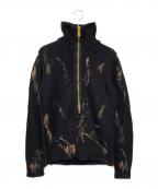 DOLCE & GABBANAドルチェ＆ガッバーナ）の古着「ペンキ加工ハーフジップニット」｜ネイビー