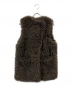 Nobleノーブル）の古着「エコファーロングベスト」｜グレー