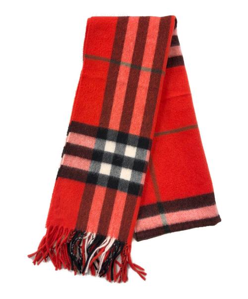 BURBERRY LONDON（バーバリーロンドン）BURBERRY LONDON (バーバリーロンドン) カシミヤマフラー オレンジの古着・服飾アイテム