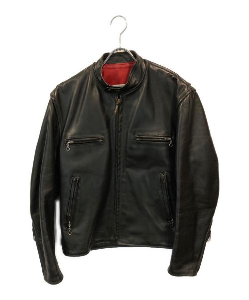 Aero LEATHER（エアロレザー）Aero LEATHER (エアロレザー) シングルライダースジャケット ブラック サイズ:38の古着・服飾アイテム