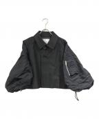 sacaiサカイ）の古着「ナイロンデザインジャケット」｜ブラック