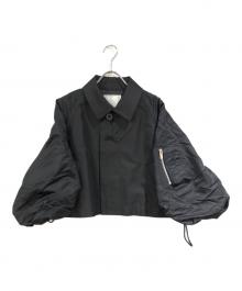 sacai（サカイ）の古着「ナイロンデザインジャケット」｜ブラック