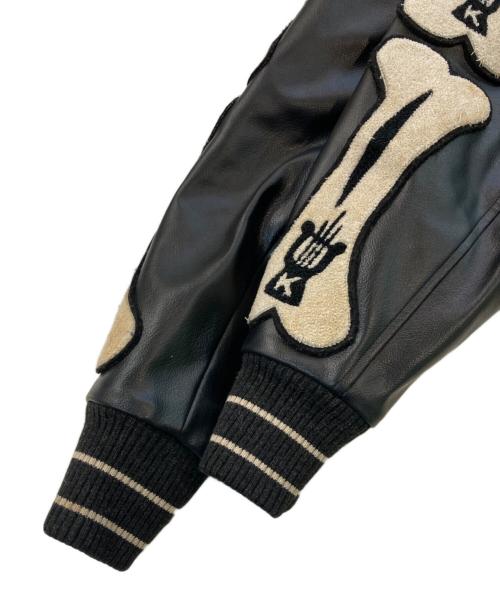 KAPITAL（キャピタル）KAPITAL (キャピタル) Wool I-Five Varsity Jacket ベージュ×ブラック サイズ:SIZE 1の古着・服飾アイテム