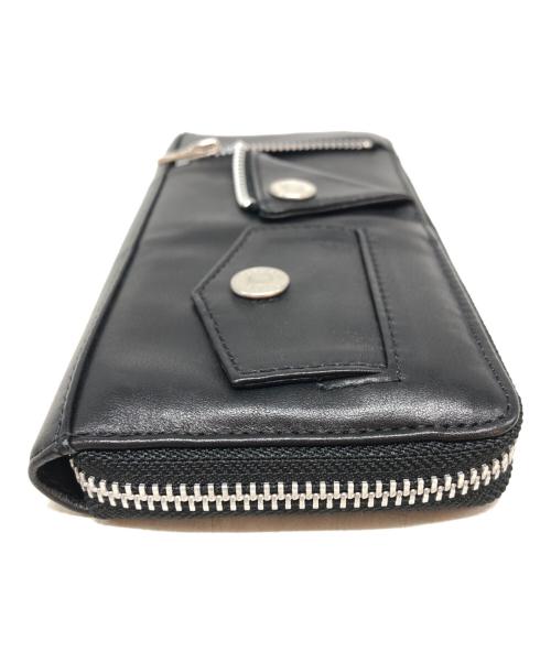 Schott（ショット）Schott (ショット) LEATHER RIDERS ZIP WALLET ブラックの古着・服飾アイテム