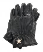 Schottショット）の古着「レザーグローブ/ワンスター」｜ブラック