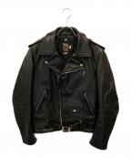 Schottショット）の古着「ワンスターダブルライダースジャケット」｜ブラック