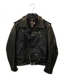 Schott（ショット）の古着「ワンスターダブルライダースジャケット」｜ブラック